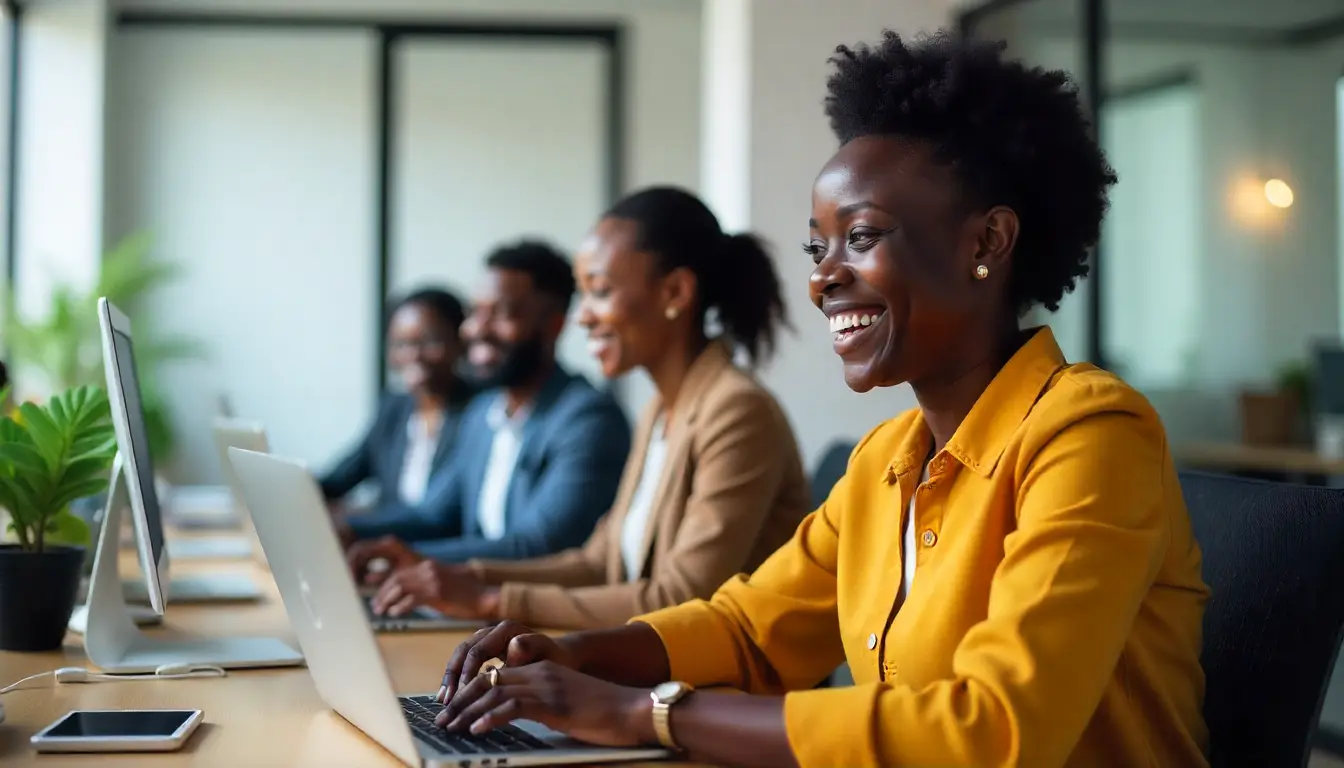 Kenyan HR team using HR Genie software